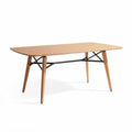 Table rectangulaire en bois avec structure métallique 120 x 60 x 75cm