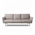 Canapé en tissu beige de 3 places dimensions 200 x 90 x 85cm avec pieds en métal