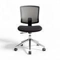 Chaise de bureau ergonomique avec dossier en maille noire et assise rembourrée 50 x 50 x 90cm